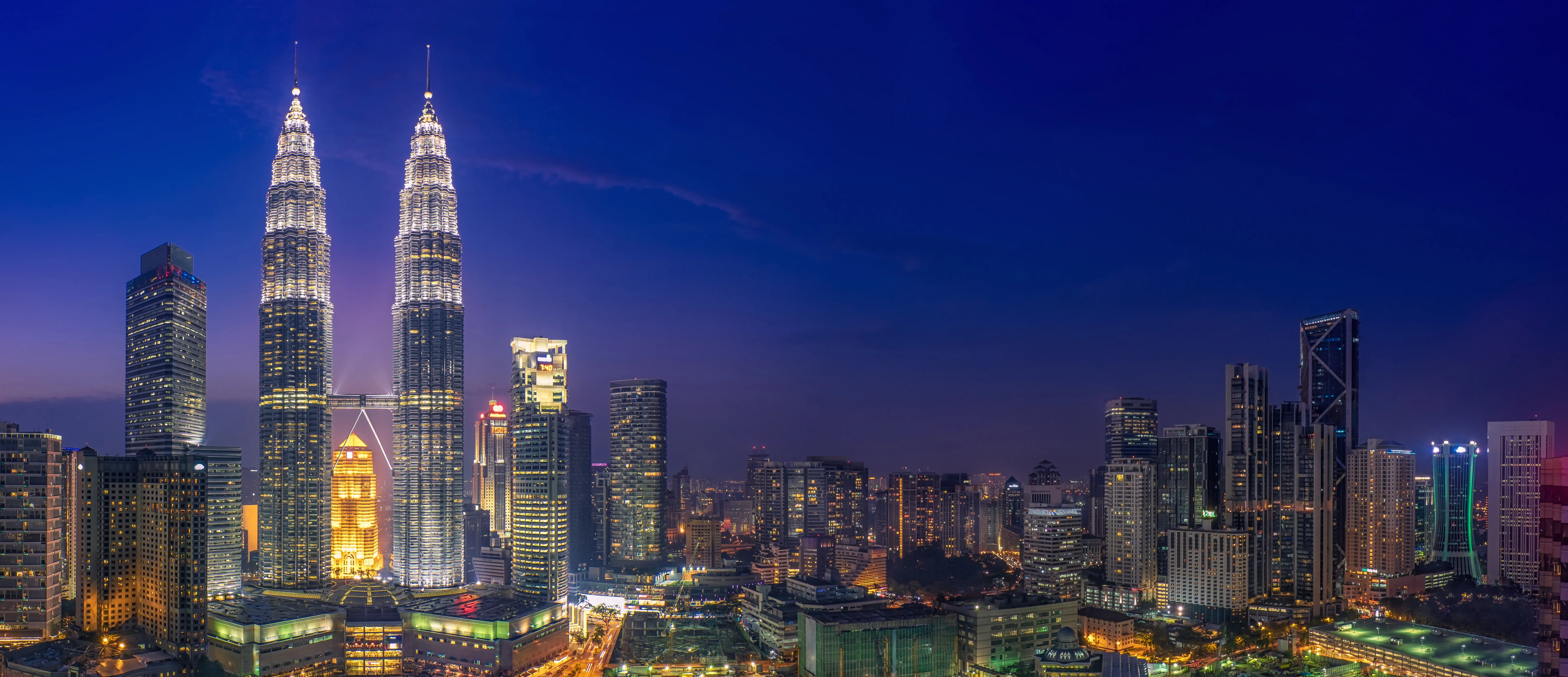 Kuala Lumpur skyline at dusk