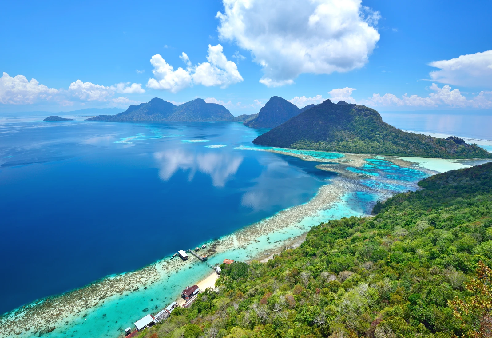 Tropical Malaysian island coast