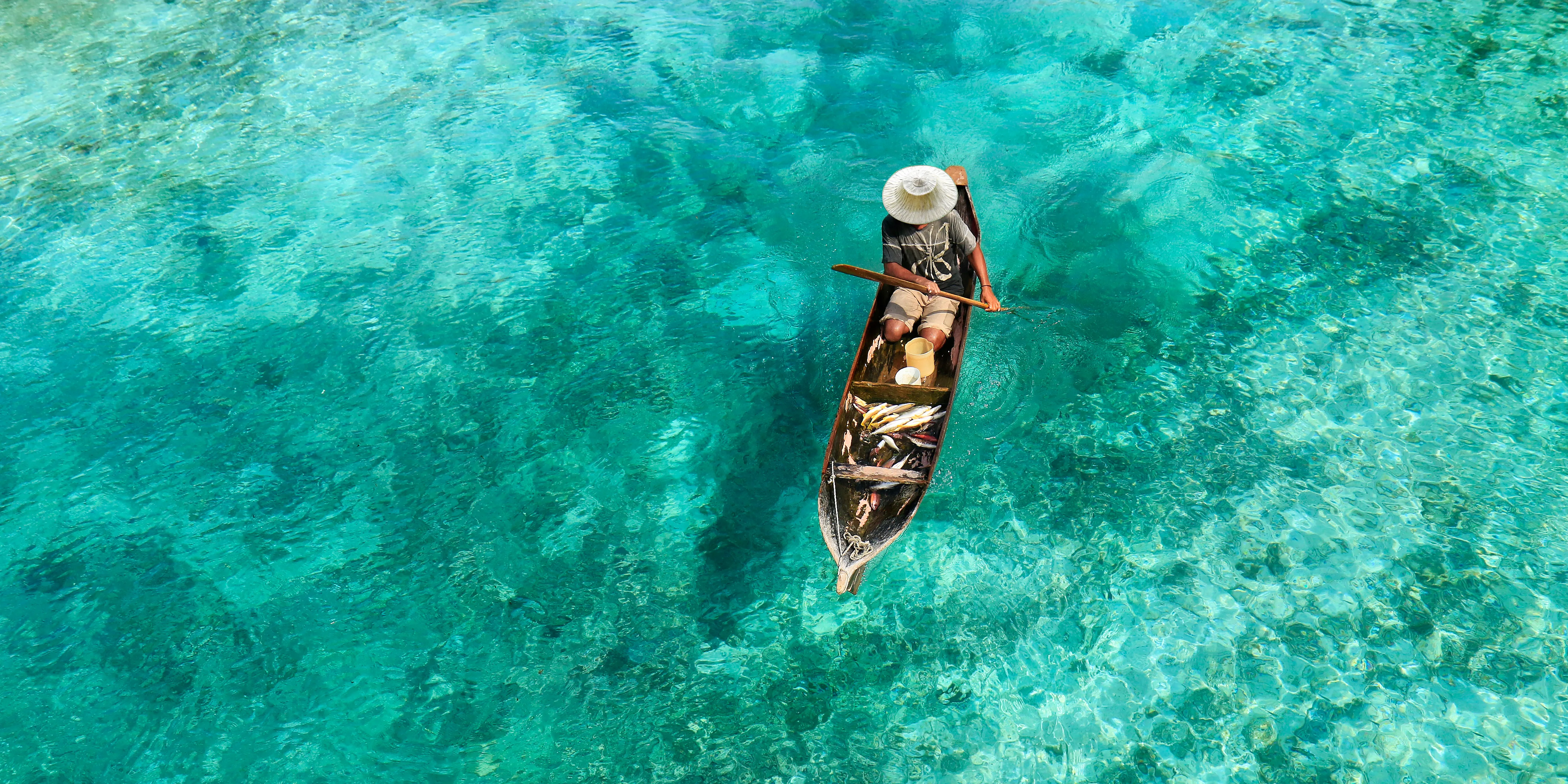 Aerial view of Malaysia's tropical waters